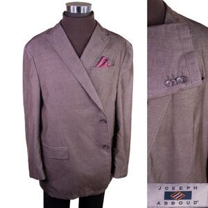 Joseph Abboud Light Corduroy Blazer Sport Coat Mens Sz 2X (56) Cotton Brown